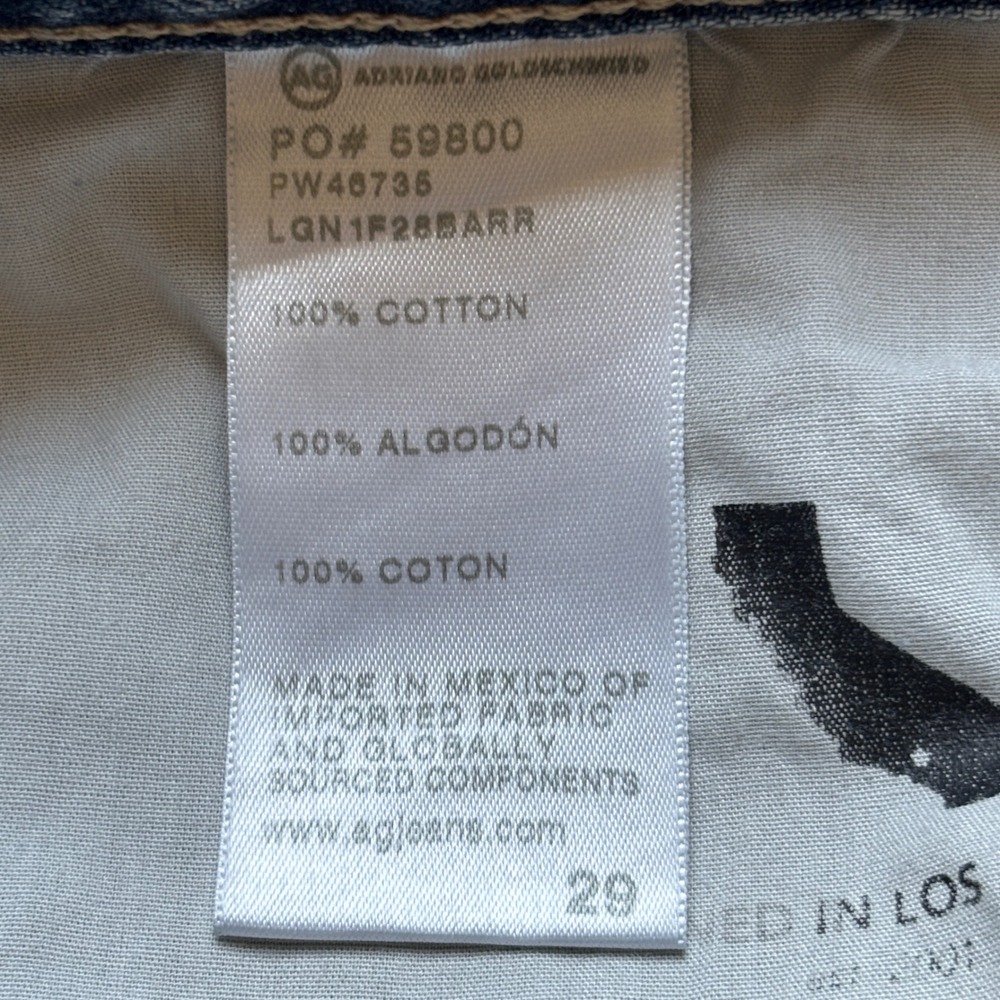 AG Adriano Goldschmied Hattie High Rise Barrel Wide Leg Blue Medium Wash Jean 29 - Picture 10 of 16